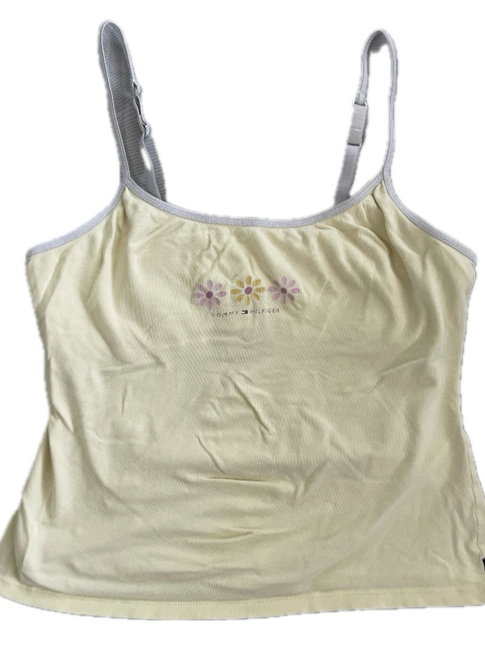 ✰ Tommy Hilfiger Pastel Yellow Floral Graphic Tank Top ✰